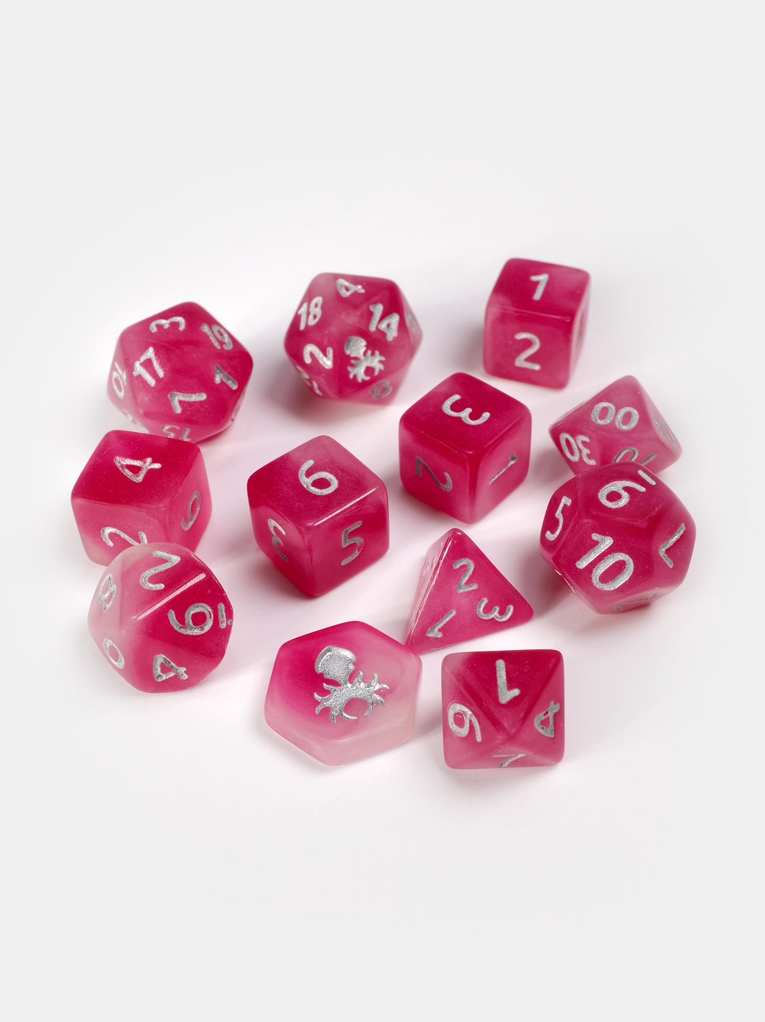 Feytfull Red Glow in the Dark Mini 12pc Dice Set